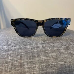 Dior Leopard Print Sunglasses with Dark Blue Lenses